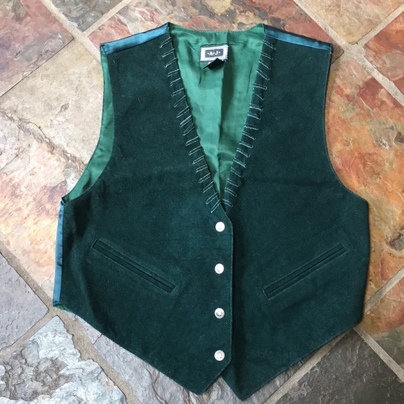 AJ Other - Vintage Green Suede Vest